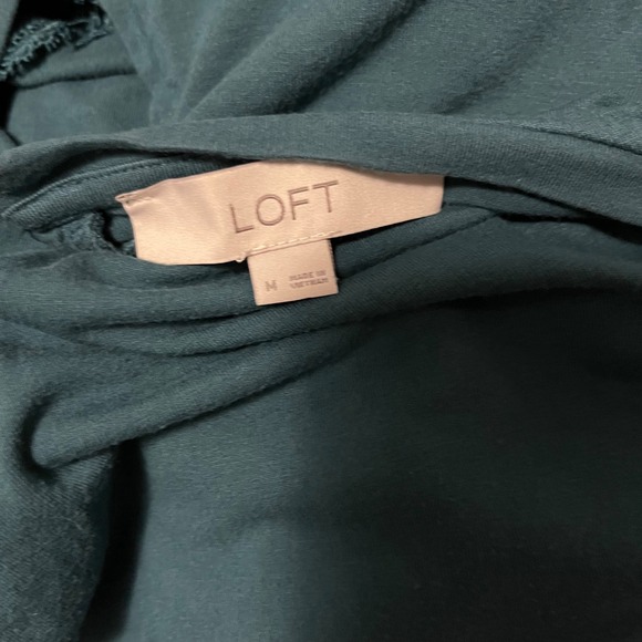 Loft Dress Sleeveless Ruffle Trim Aqua Casual Dress Size M - Picture 4 of 4